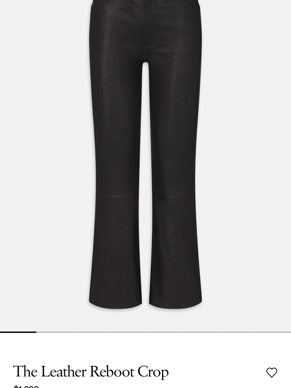 Frame Denim Black Boot Cut Leather-Effect Jeans